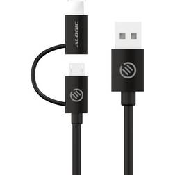 Alogic USB A-USB-C/USB Micro B 2.0 1m