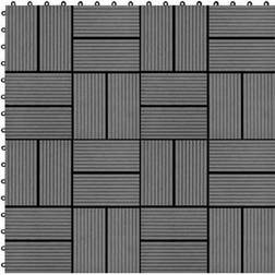 vidaXL Piastrelle Per Decking In Wpc 11 Pz 30x30cm 1 Mq Grigio