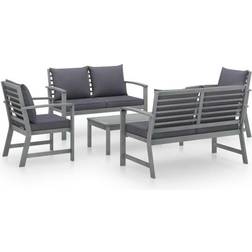 vidaXL 3057783 Lounge-Set, 1 Tisch einschl. 2 Stühle & 2 Sofas