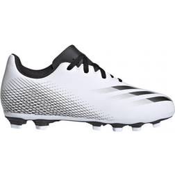 adidas Junior X Ghosted .4 FG - Cloud White/Core Black/Silver Metallic