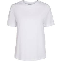 Pieces T-shirt Regular Fit Manches Courtes - Blanc