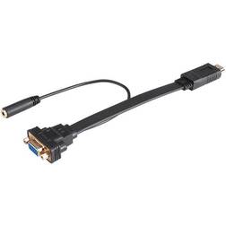 Akasa HDMI-VGA/3.5mm M-F 0.2m