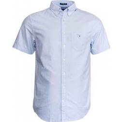 Gant Short Sleeve Oxford Shirt - Capri Blue