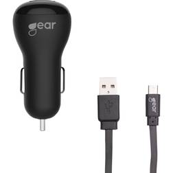Gear by Carl Douglas Charger 12V 2xUSB 2.4A MicroUSB Cable 1m