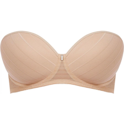 Freya Cameo Deco Moulded Strapless Bra - Sand