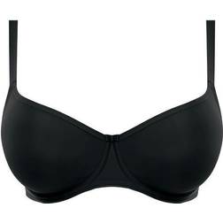 Fantasie Reggiseno donna a maglietta sagomata con ferretto Smoothing - Noir