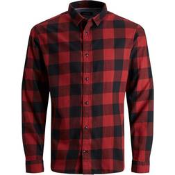 Jack & Jones Chemise Slim Fit Col Carreaux Rouge