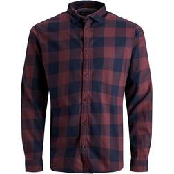 Jack & Jones Chemise Bleu Foncé Lie De Vin