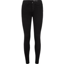 Noisy May Callie High Waist Skinny Fit Jeans - Black Denim