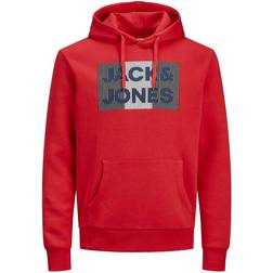 Jack & Jones Felpa con cappuccio Corp Logo Antracite Bianco