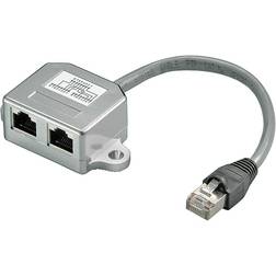 MicroConnect RJ45-2xRJ45 FTP Cat5e M-F 0.2m