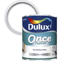 Dulux Once Wood Paint Pure Brilliant White 0.75L