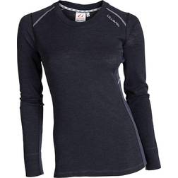 Ulvang Rav 100% Round Neck Women - Black/Granite/High Rise