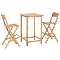 vidaXL 44671 Bargrupp, 1 Bord inkl. 2 Stolar