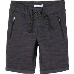 Name It Zip Pocket Sweat Shorts - Grey/Asphalt (13190443)