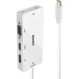 Lindy USB C-HDMI/DisplayPort/DVI/VGA M-F Adapter