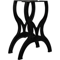 vidaXL 245432 Black Bordsben 71cm 2st