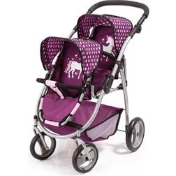 Bayer Twin Pram Purple