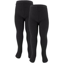 Name It Rib Tights 2-pack - Black/Black (13192399)