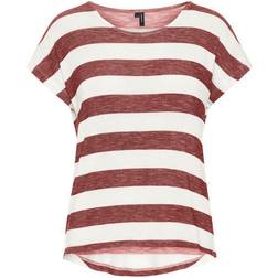 Vero Moda VMWIDE Stripe S/L Top Noos T-Shirt - Rote/Weiß