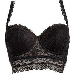 Pour Moi Rebel Strapless Longline Bra - Black