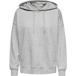 Only Feel Life Hoodie - Grey/Light Grey Melange