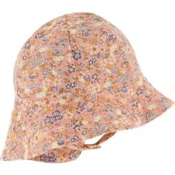 Wheat UV Sun Hat - Flowers and Seashells