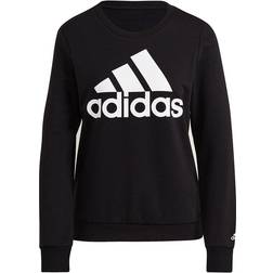 Adidas Women's Essentials Relaxed Logo Sweatshirt - Black/White