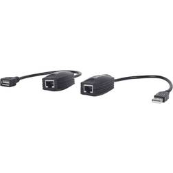 Manhattan 2USB A-2RJ45 M-F 0.1m