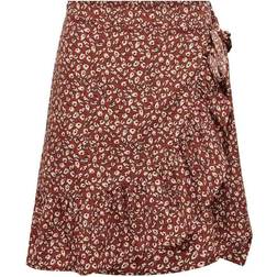 Only Olivia Wrap Skirt - Red/Henna