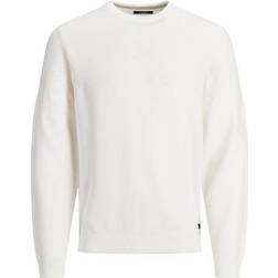 Jack & Jones Blacamp Knit Structure Crew Neck White Male