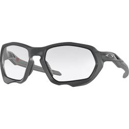 Oakley Plazma Opaco Lente Clear Uomo Squadrata Grigio