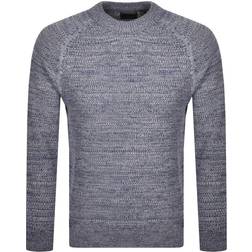 Superdry Keystone Knitted Sweater - Shore Blue Twist