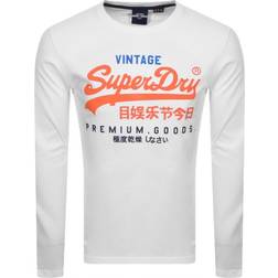 Superdry Vintage Logo Tri Long Sleeve T-shirt - Optic