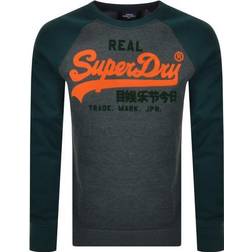Superdry Vintage Logo Duo Sweatshirt - Mottled Forest Green