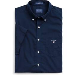 Gant Regular Fit Short Sleeve Broadcloth Shirt - Marine