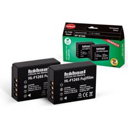 Hähnel Fototechnik HL-F126S, 2er Batteria ricaricabile fotocamera sostituisce la batteria originale (camera) NP-W126 7.2 V 1130 mAh