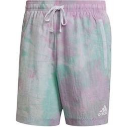 adidas Essentials Tie-Dyed Inspirational Shorts - Clear Mint/Clear Lilac