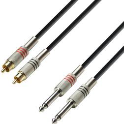 Adam Hall 2RCA-2x6.3mm 3.3ft