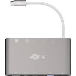 Goobay USB C - VGA/RJ45/HDMI/USB A/3.5mm M-F Adapter