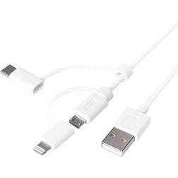 LogiLink USB A-USB Micro B/Litghning/USB C