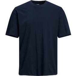 Jack & Jones Boxy Fit Cotton T-shirt - Blue/Navy Blazer