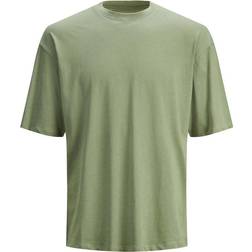 Jack & Jones Boxy Fit Cotton T-shirt - Green/Sea Spray