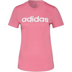 Adidas Women's Loungewear Essentials Slim Logo T-shirt - Rose Tone/White