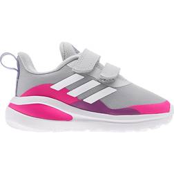 Adidas Infant FortaRun Double Strap - Grey Two/Cloud White/Shock Pink