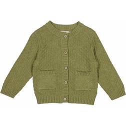 Wheat Alf Knit Cardigan - Green Melange