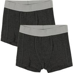 Minymo Bamboo Boxers 2-pack - Dark Grey Melange (5162-121)