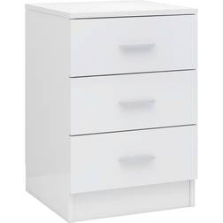 vidaXL 800462 High Gloss White Sängbord 35x38cm