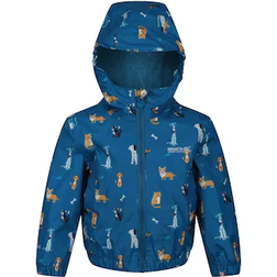 Regatta Kid's Ellison Printed Waterproof Jackets - Petrol Blue