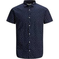 Jack & Jones All Over Printed Shirt - Blue/Navy Blazer